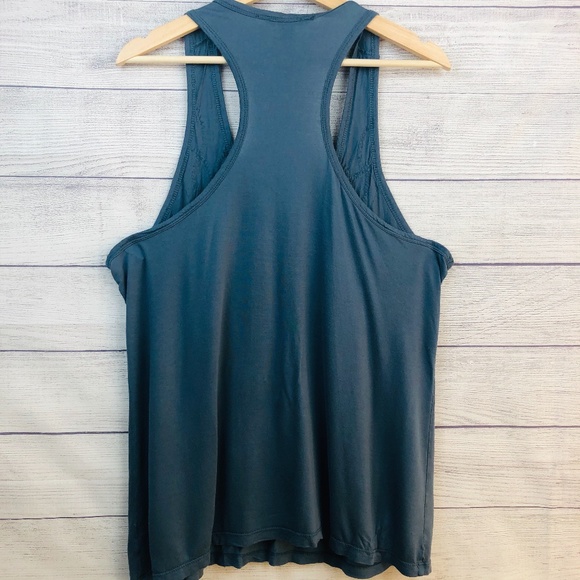 Banana Republic Blue Racerback Tank Top Size Large - Picture 4 of 6